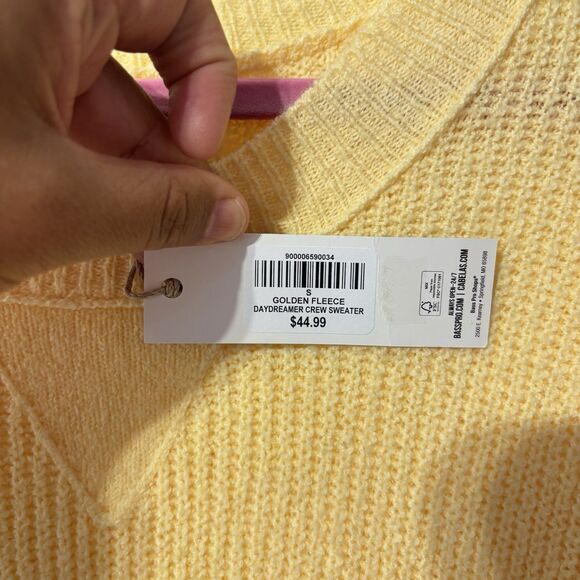 Natural Reflections Sweater Womens Size Small Yellow V Neck Long Sleeve Pullover - Picture 6 of 8